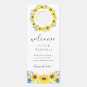 Bloemenvelden Bruiloft Welkom/ Niet Storen Deurhanger (Achterkant)