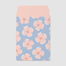 Bloemenvelop met roze bloemen