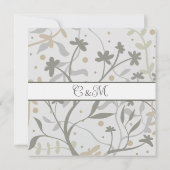 Bloemenveren Elegante Moderne Inspirivity Bruiloft Kaart (Achterkant)