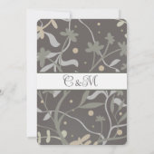 Bloemenveren Elegante Moderne Inspirivity Bruiloft Kaart (Achterkant)