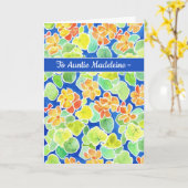 BloemenVerjaardag van de Oranje Oostindische kers Kaart (Gele Bloem)