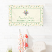 Bloemenverkoper op de Boerenmarkt Aangepast Spandoek (Insitu)