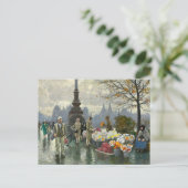 Bloemenverkopers | Paul Fischer Briefkaart (Staand voorkant)