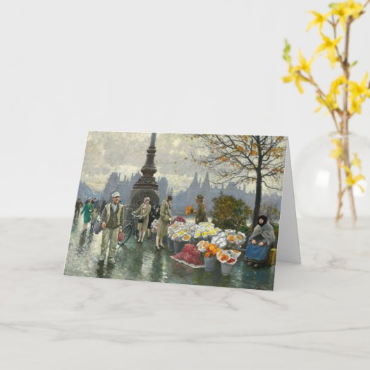 Bloemenverkopers | Paul Fischer Kaart (Gele Bloem)