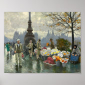 Bloemenverkopers | Paul Fischer Poster (Voorkant)