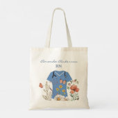 Bloemenverpleegster Scrubs Tote Bag (Achterkant)