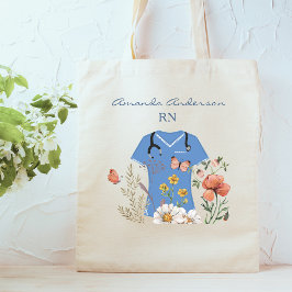 Bloemenverpleegster Scrubs Tote Bag