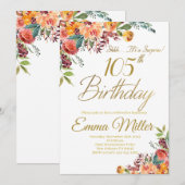  Bloemenverrassing 105e Verjaardagsfeest Kaart (Voorkant / Achterkant)