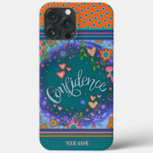 Bloemenvertrouwen Stippen Inspirivity Naam Case-Mate iPhone Case (Achterkant)