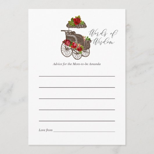  bloemenvervoer Baby shower mam advies (Voorkant)