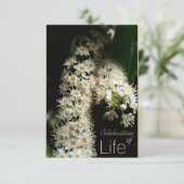 Bloemenviering van het leven 3 Uitnodiging (Staand voorkant)