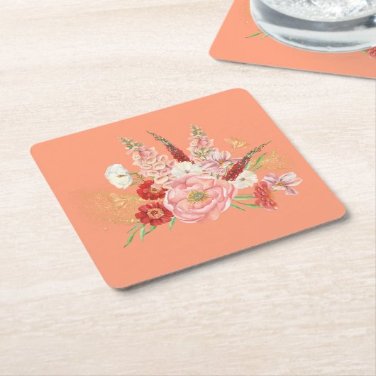 bloemenvierkant Onderzetter (Schuin)