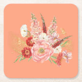 bloemenvierkant Onderzetter (Voorkant)