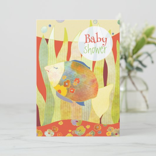 Bloemenvis Genderneutraal Baby shower Kaart (Staand voorkant)