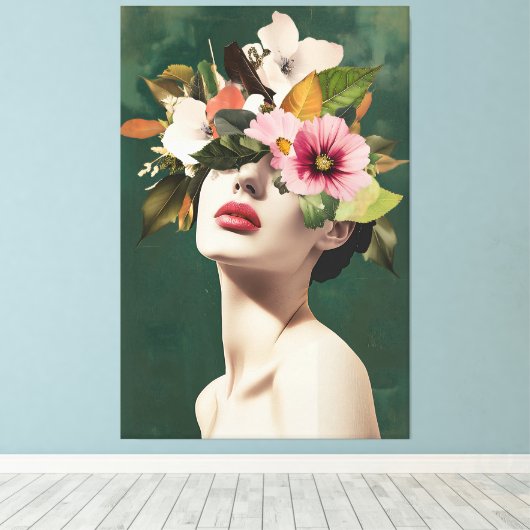 Bloemenvisioenen Canvas Afdruk (Insitu (Houten vloer))