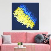Bloemenvlag van Oekraïne Canvas Afdruk (Insitu (Woonkamer))