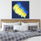 Bloemenvlag van Oekraïne Canvas Afdruk (Insitu (Slaapkamer))