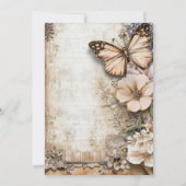 Bloemenvlinder 70ste Verjaardag Kaart (Achterkant)