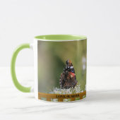 Bloemenvlinder Liefde zomer script persoonlijk Mok (Links)