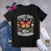 Bloemenvlinder Nieuw Begin Positiviteit Tri-Blend Shirt