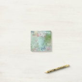 Bloemenvlinder Waterverf Mix Monogram Post-it® Notes (Op bureau)