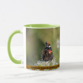 Bloemenvlinder Wens dat het weer zomer was persoon Mok