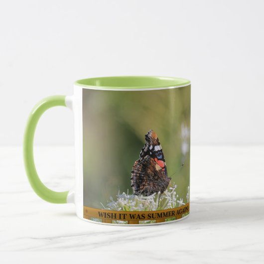 Bloemenvlinder Wens dat het weer zomer was persoon Mok (Links)