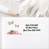 Bloemenvlinderetiketten Etiket (Insitu)