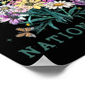 Bloemenvlinders Anti Trump Democraat President L Poster (Hoek)