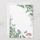 Bloemenvlinders | Eucalyptus-Vrijgezellenfeest Kaart (Achterkant)