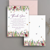 Bloemenvlinders Memorial Viering van het leven Bedankkaart