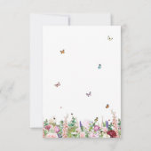 Bloemenvlinders Memorial Viering van het leven Bedankkaart (Achterkant)