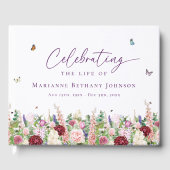 Bloemenvlinders Memorial Viering van het leven Gastenboek (Voorkant)