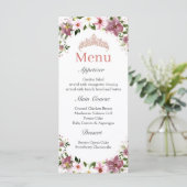 Bloemenvlinders Quinceañera Menu (Staand voorkant)