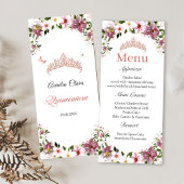 Bloemenvlinders Quinceañera Menu