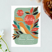 Bloemenvogel 30ste verjaardagsfeestje. Eet drink d Kaart