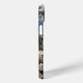 bloemenvogel in blues en crème Case-Mate iPhone case (Achterkant / Rechts)