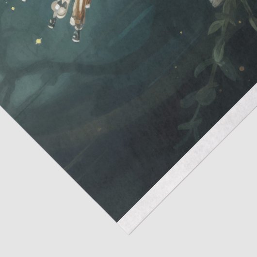 Bloemenvogel spreeuw koningin decoupage Tissuepapier (Detail)