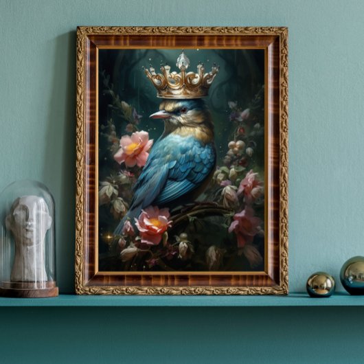 Bloemenvogel spreeuw koningin decoupage Tissuepapier