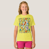 bloemenvogelhuisjes t-shirt (Voorkant volledig)
