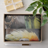 Bloemenvogelpapegaai Queen Decoupage Tissuepapier (Geschenk)