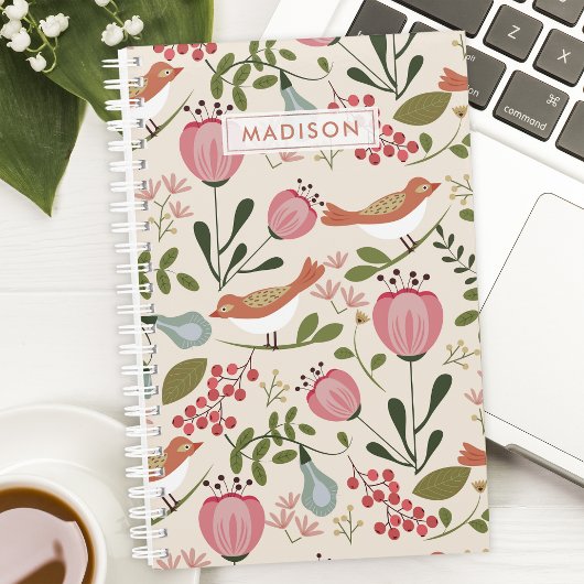  Bloemenvogels Botanisch gepersonaliseerd Planner