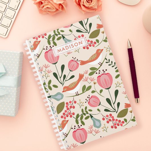  Bloemenvogels Botanisch gepersonaliseerd Planner