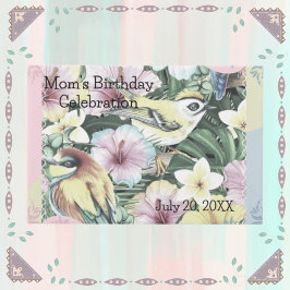 Bloemenvogels gepersonaliseerd gastenboek