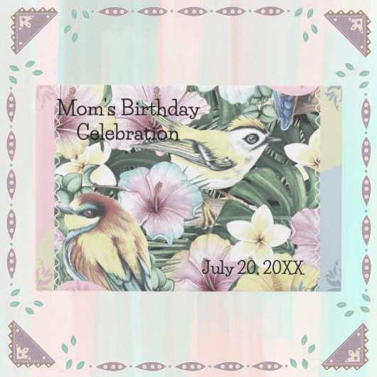 Bloemenvogels gepersonaliseerd gastenboek