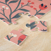 Bloemenvogels Hand getrokken Legpuzzel (Zijkant)