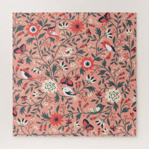 Bloemenvogels Hand getrokken Legpuzzel