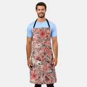 Bloemenvogels Hand getrokken  Schort (Gedragen)