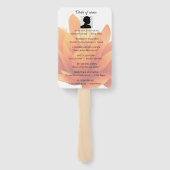 Bloemenvolgorde van de dienst handwaaier (Achterkant)