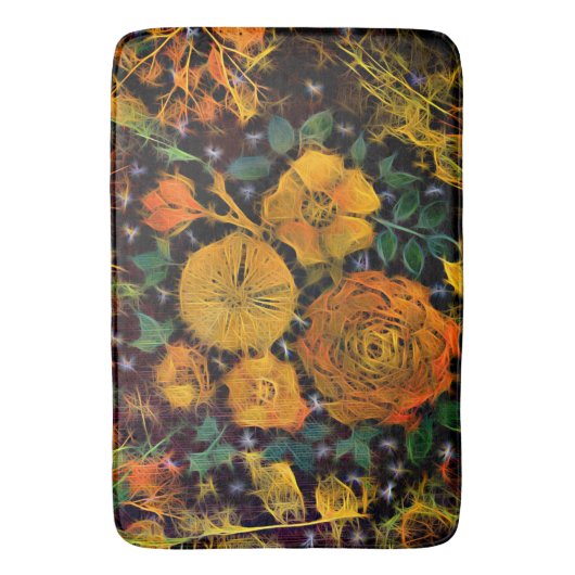 bloemenvonken badmat (Voorkant Verticaal)